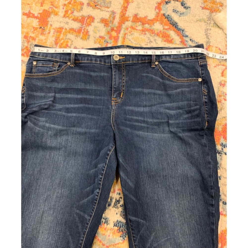 TORRID BOYFRIEND STRAIGHT VINTAGE STRETCH MID RISE JEANS 20R DARK WASH RETRO Y2K - Picture 8 of 15